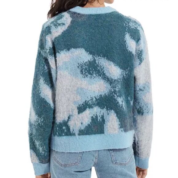 THE KOOPLES Blue Round-neck jacquard wool-blend sweater Medium - Picture 2 of 12